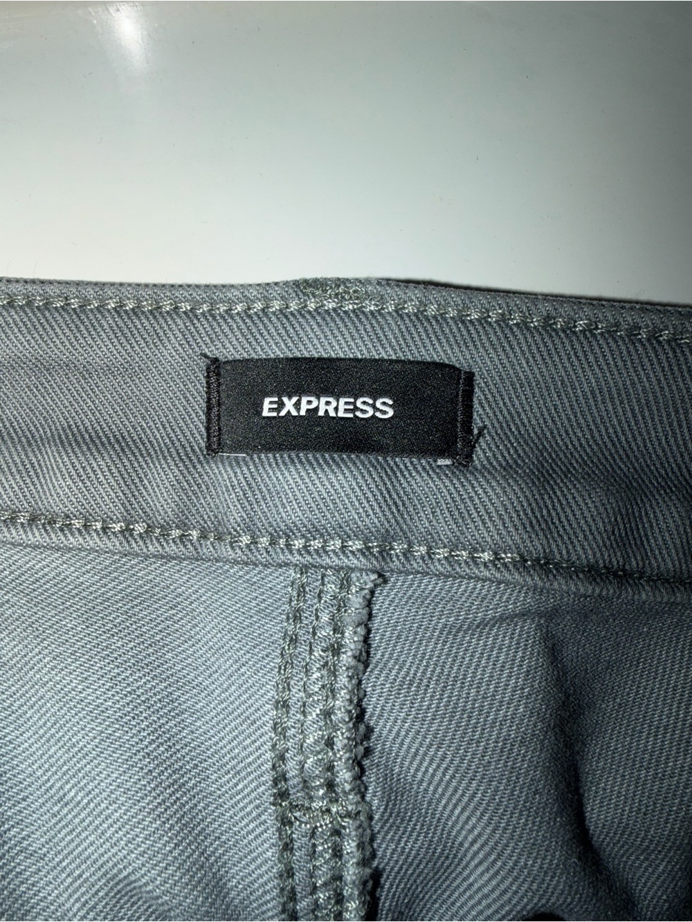Express Men's Skinny Jeans in Gray-Blue - Picture 3 of 5
